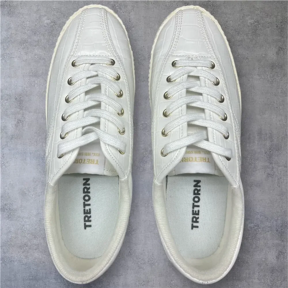 Tretorn white croc